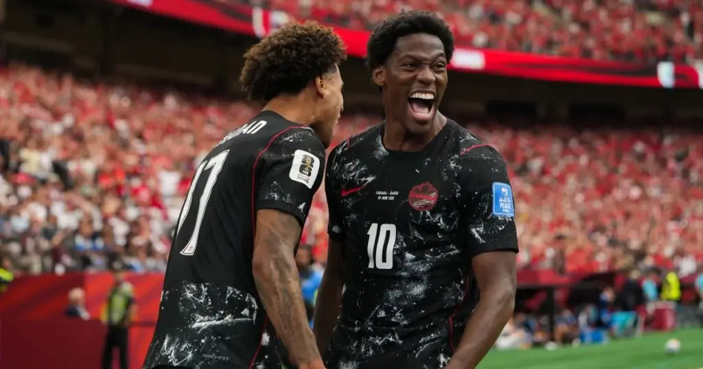 Jonathan David ăn mừng hat-trick cho Canada World Cup 2026