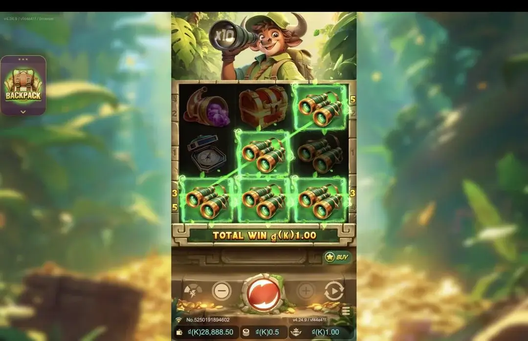 Ảnh giao diện chính game Bull Treasure (slot JDB) chơi tại LC79