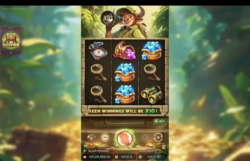 Ảnh màn hình gameplay game Bull Treasure (slot JDB) chơi tại LC79