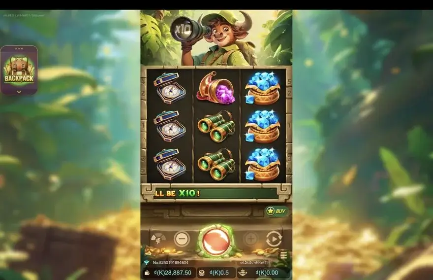 Ảnh bảng biểu tượng & tính năng game Bull Treasure (slot JDB) chơi tại LC79
