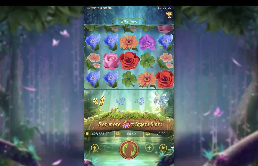 Ảnh màn hình gameplay game Butterfly Blossom (slot PG) chơi tại LC79