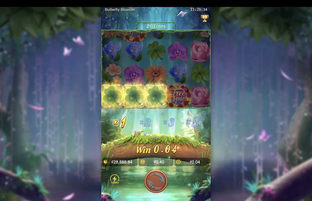 Ảnh bảng biểu tượng & tính năng game Butterfly Blossom (slot PG) chơi tại LC79