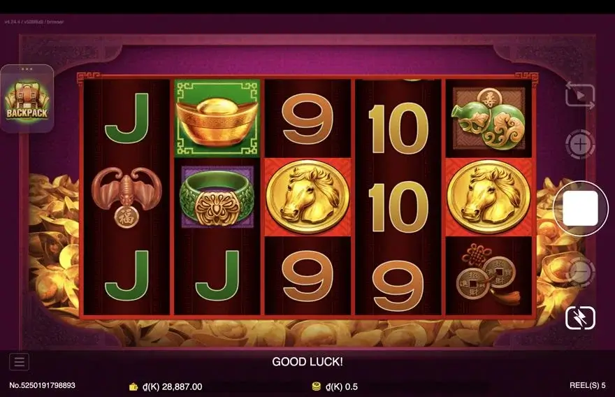 Ảnh màn hình gameplay game Fortune Horse (slot JDB) chơi tại LC79