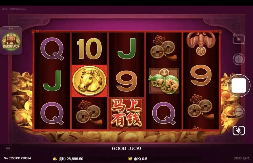 Ảnh bảng biểu tượng & tính năng game Fortune Horse (slot JDB) chơi tại LC79