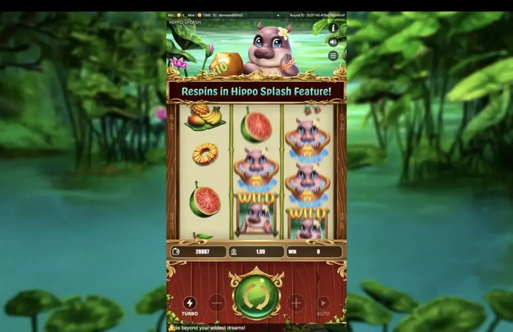 Ảnh giao diện chính game Hippo Splash (Kingmidas #KM-SLOT-016) (slot) chơi tại LC79