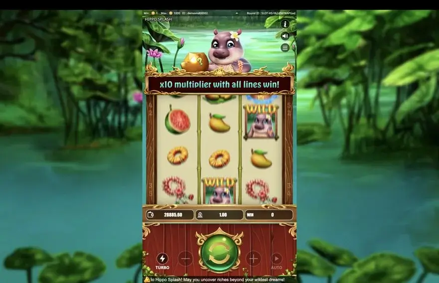Ảnh bảng biểu tượng & tính năng game Hippo Splash (Kingmidas #) (slot) chơi tại LC79
