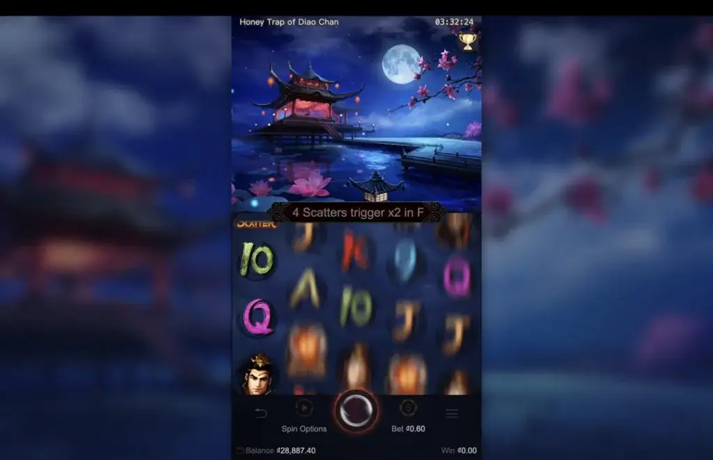 Ảnh giao diện chính game Honey Trap of Diao Chan (slot PG) chơi tại LC79
