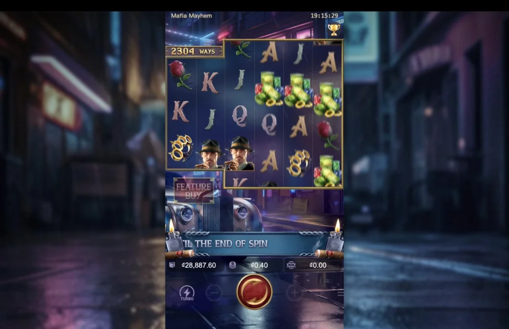 Ảnh giao diện chính game Mafia Mayhem (slot PG) chơi tại LC79