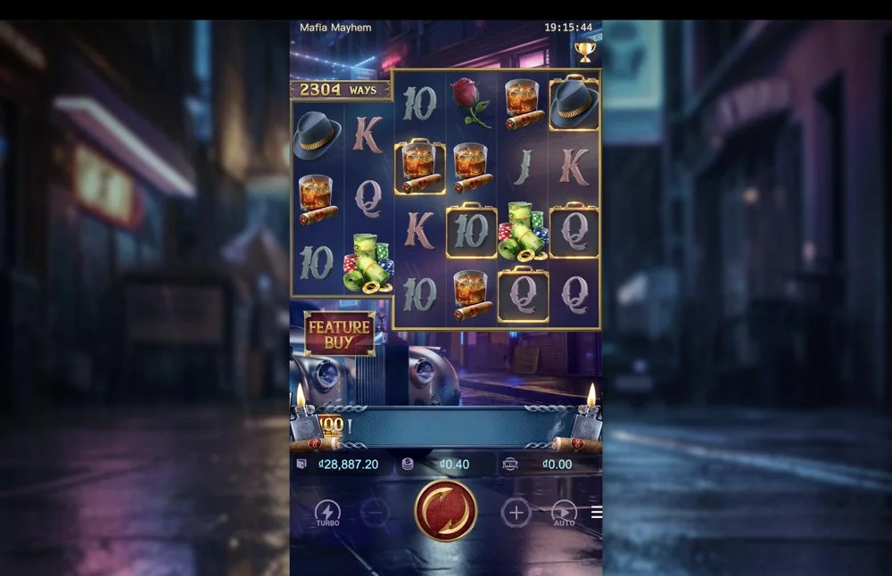 Ảnh màn hình gameplay game Mafia Mayhem (slot PG) chơi tại LC79