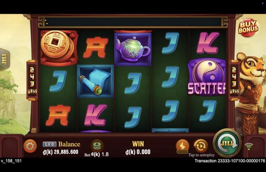 Ảnh bảng biểu tượng & tính năng game Master Tiger (slot JILI) chơi tại LC79