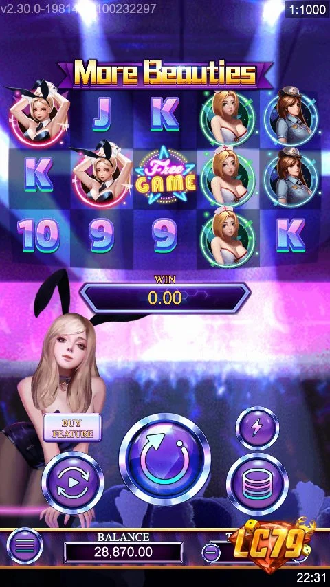 Ảnh giao diện chính game More Beauties (slot DRAGOONSOFT) chơi tại LC79