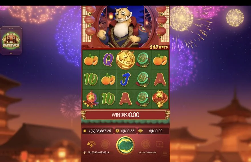 Ảnh màn hình gameplay game Prosperity Tiger (slot JDB) chơi tại LC79