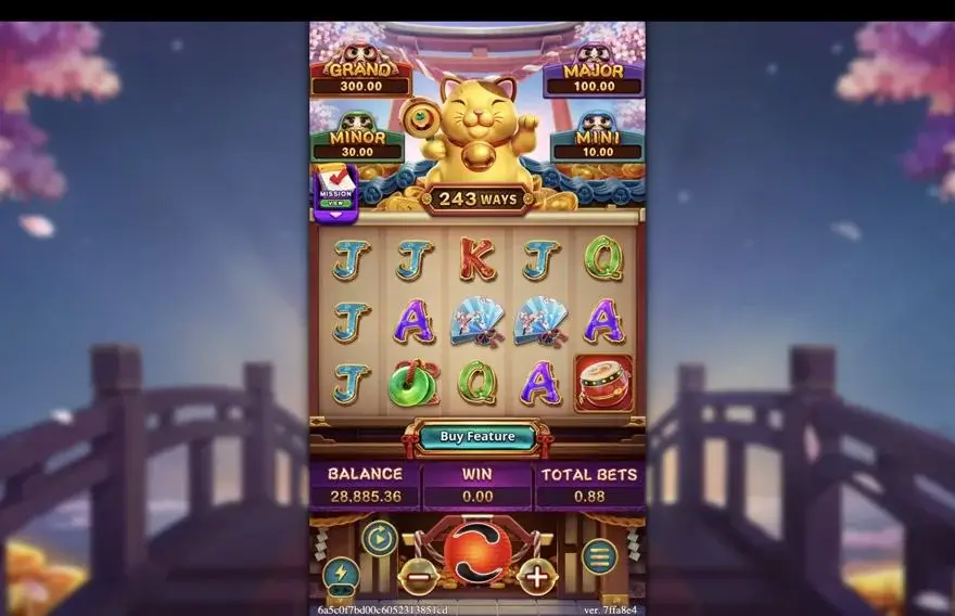 Ảnh bảng biểu tượng & tính năng game WIN WIN NEKO (slot FC) chơi tại LC79