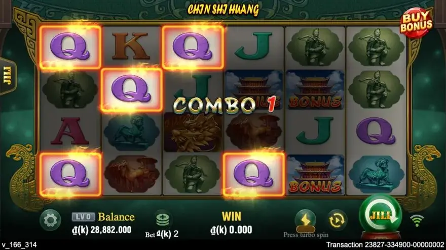 Ảnh bảng biểu tượng & tính năng game Chin Shi Huang (slot JILI) chơi tại LC79