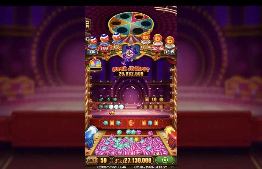 Ảnh bảng biểu tượng & tính năng game Crazy Pusher (slot JILI) chơi tại LC79