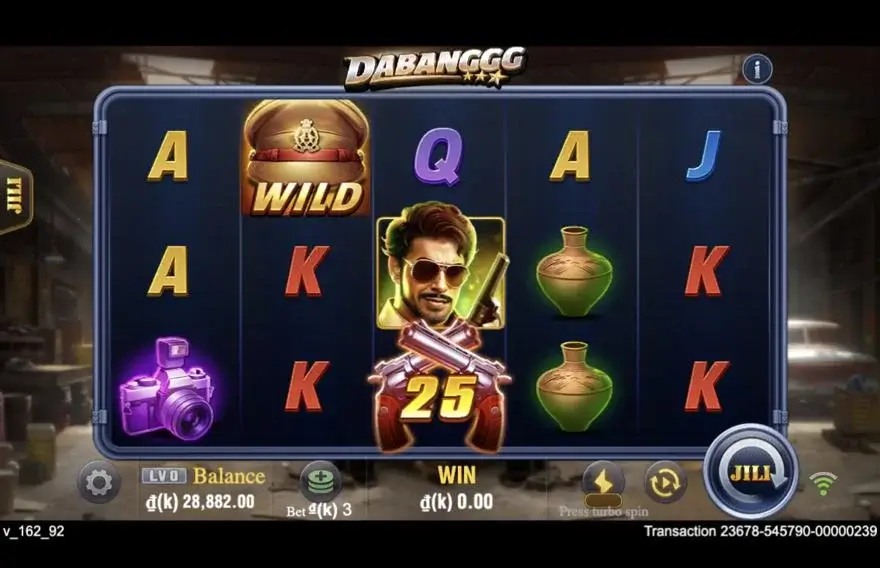 Ảnh màn hình gameplay game Dabanggg (slot JILI) chơi tại LC79