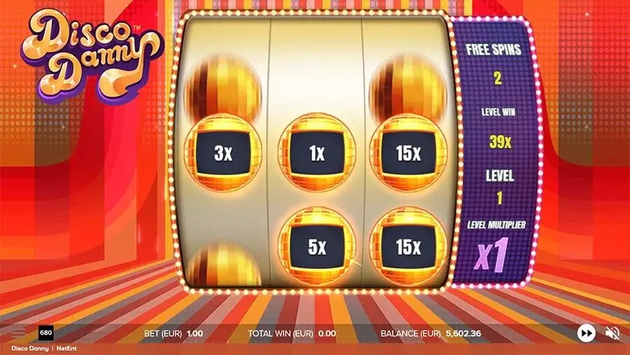 Ảnh giao diện chính game Disco Danny™ (slot NETENT) chơi tại LC79