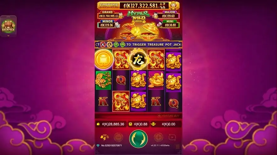 Ảnh bảng biểu tượng & tính năng game Dragon Soar - Hyper Wild (slot JDB) chơi tại LC79