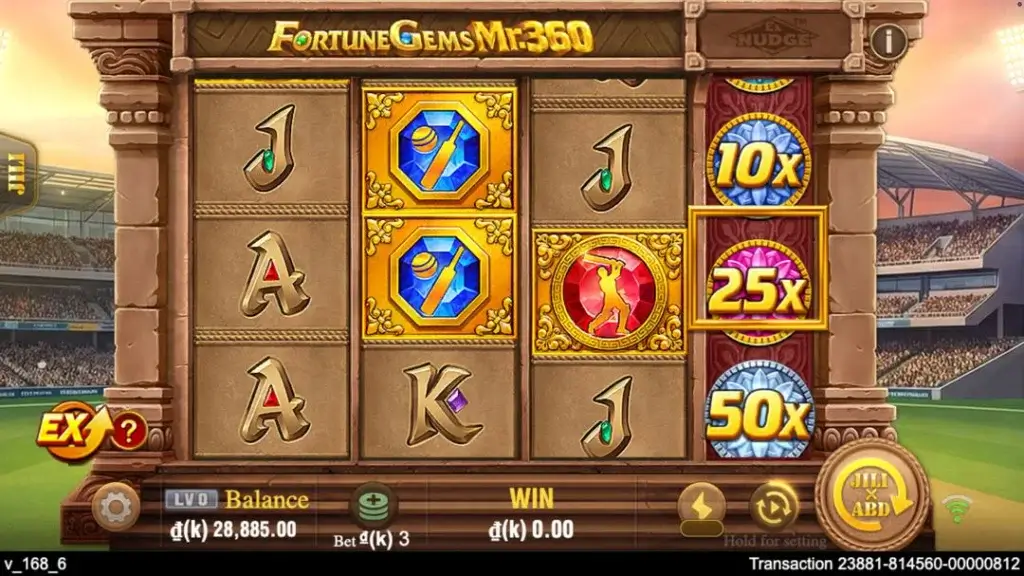 Ảnh giao diện chính game Fortune Gems Legend (slot JILI) chơi tại LC79
