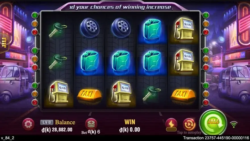 Ảnh bảng biểu tượng & tính năng game Happy Taxi (slot JILI) chơi tại LC79