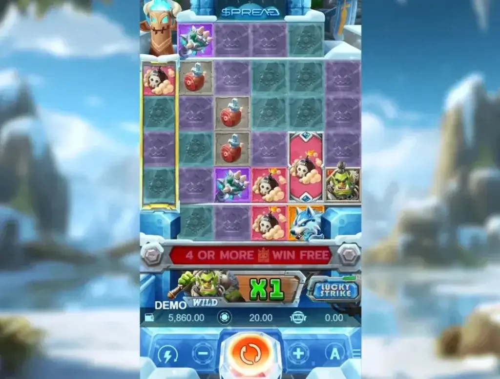Ảnh giao diện chính game HORDE 2 WINTER (slot PLAYSTAR) chơi tại LC79