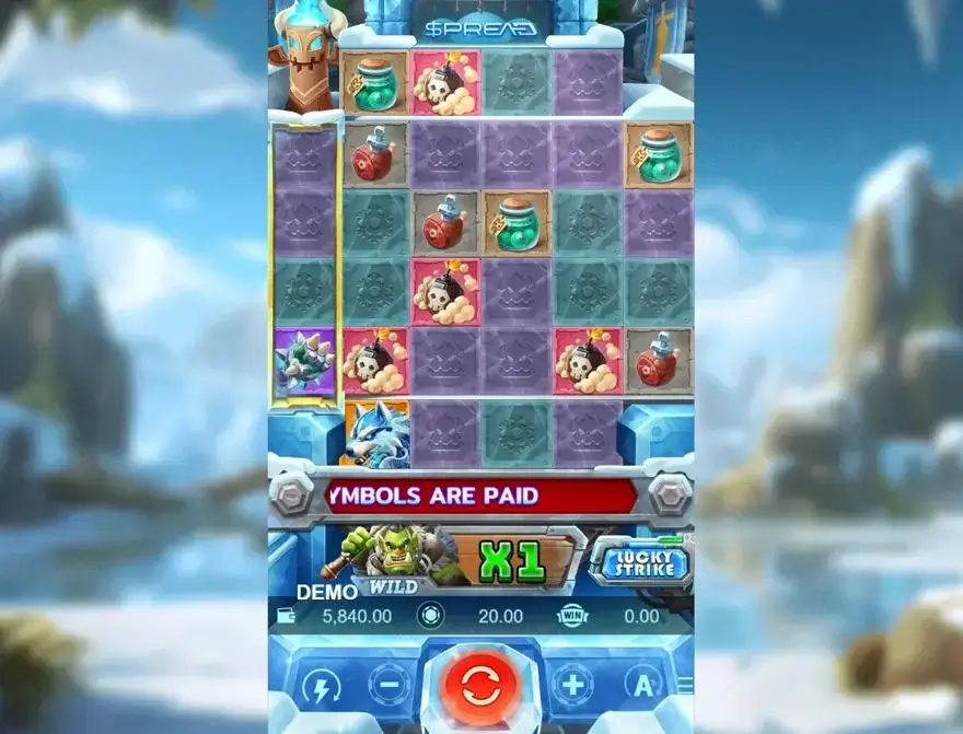 Ảnh màn hình gameplay game HORDE 2 WINTER (slot PLAYSTAR) chơi tại LC79
