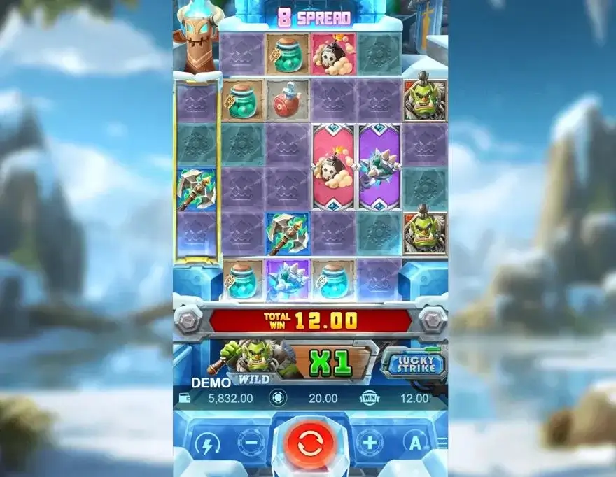 Ảnh bảng biểu tượng & tính năng game HORDE 2 WINTER (slot PLAYSTAR) chơi tại LC79