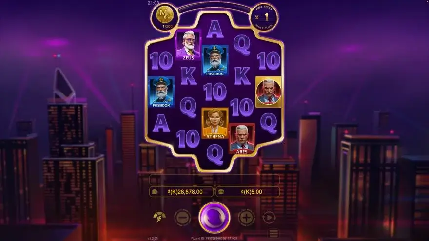 Ảnh màn hình gameplay game Modern Gods (slot JDB) chơi tại LC79