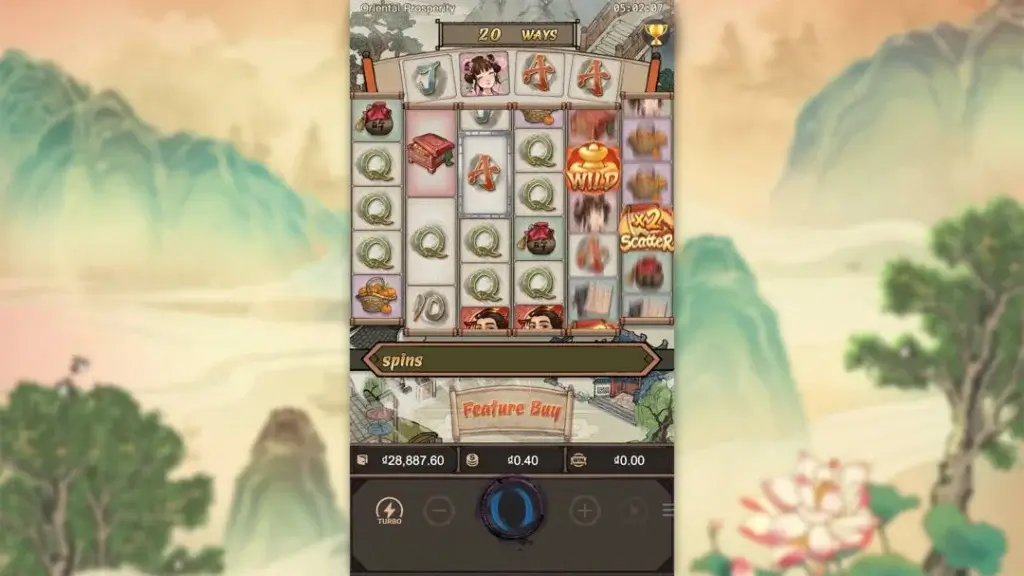 Ảnh giao diện chính game Oriental Prosperity (slot PG) chơi tại LC79