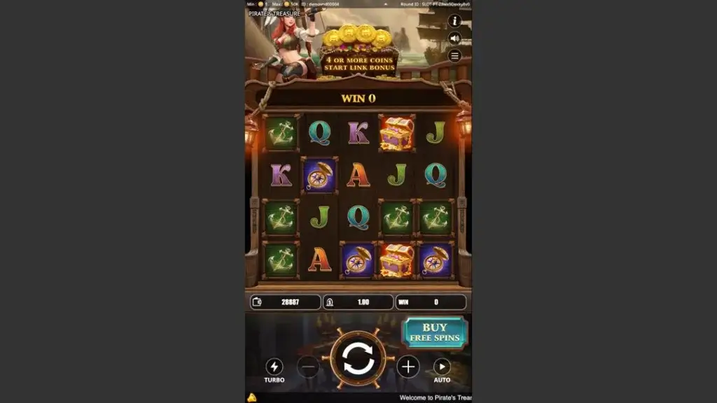 Ảnh giao diện chính game PIRATE'S TREASURE (Kingmidas #KM-SLOT-015) (slot) chơi tại LC79