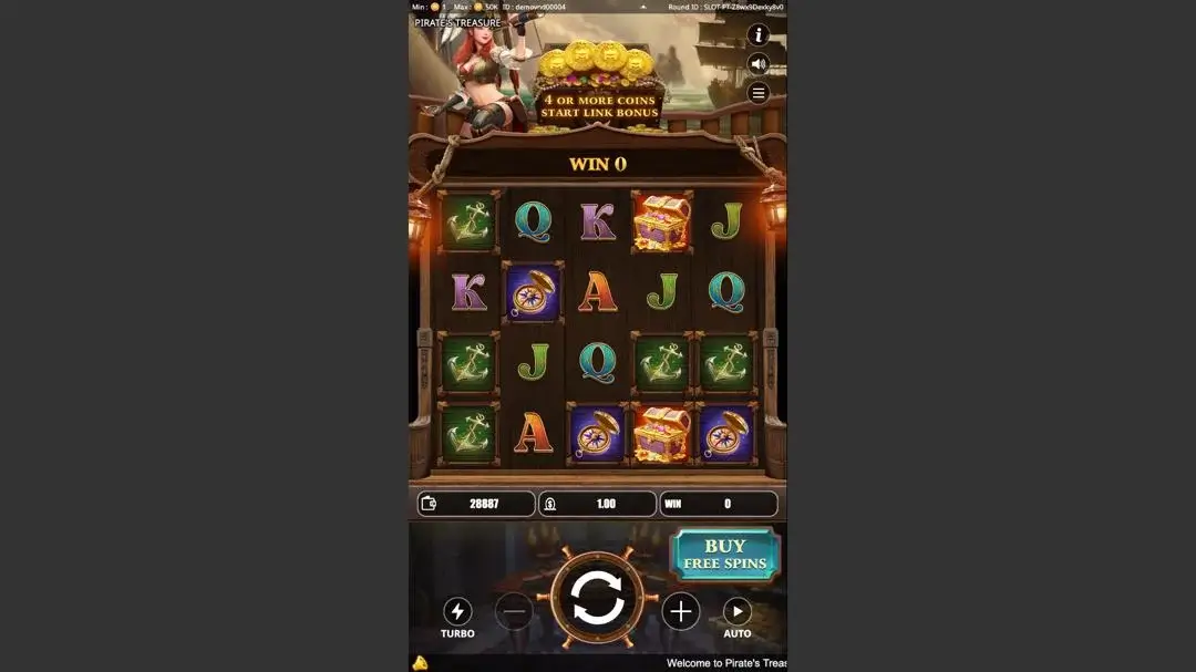 Ảnh giao diện chính game PIRATE'S TREASURE (Kingmidas #) (slot) chơi tại LC79