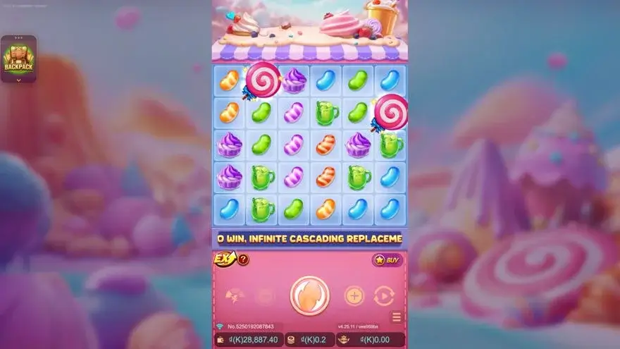 Ảnh bảng biểu tượng & tính năng game Pop Pop Candy 1000 (slot JDB) chơi tại LC79