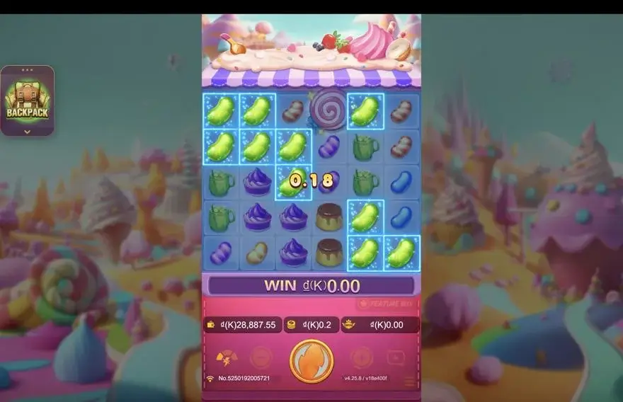 Ảnh bảng biểu tượng & tính năng game Pop Pop Candy (slot JDB) chơi tại LC79