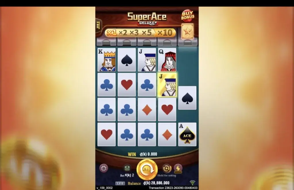 Ảnh giao diện chính game Super Ace Deluxe (slot JILI) chơi tại LC79
