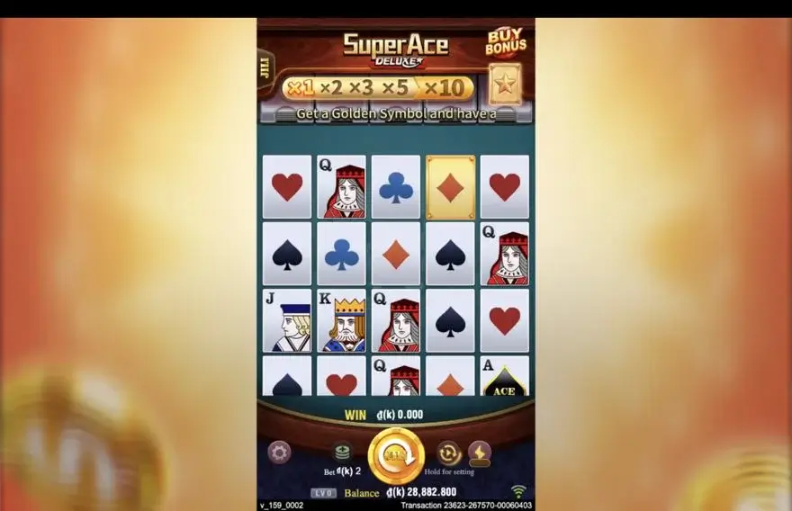 Ảnh bảng biểu tượng & tính năng game Super Ace Deluxe (slot JILI) chơi tại LC79