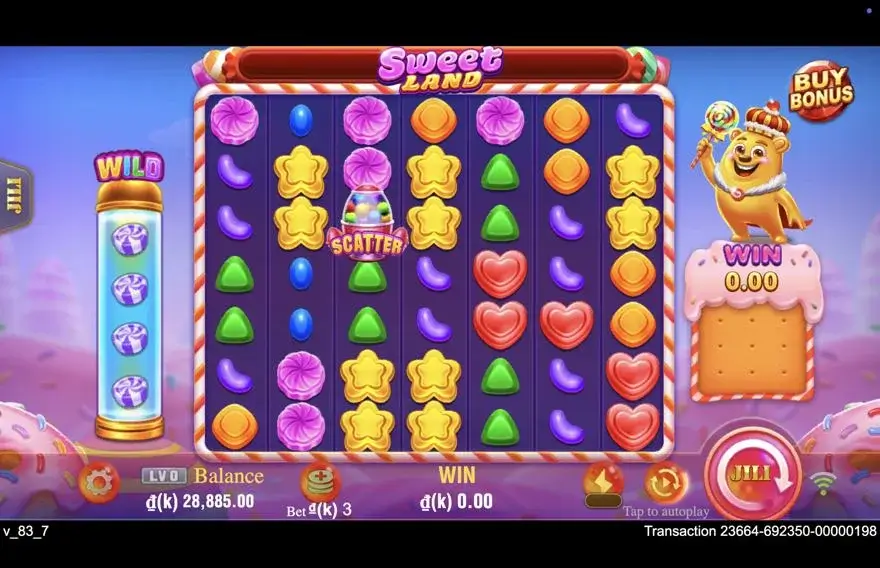 Ảnh màn hình gameplay game Sweet Land (slot JILI) chơi tại LC79