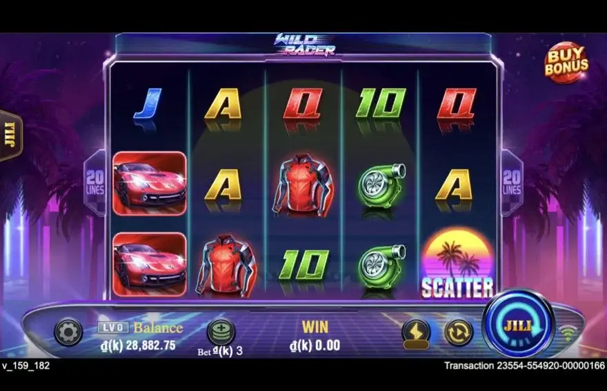 Ảnh màn hình gameplay game cách chơi wild racer lc79 (slot) chơi tại LC79