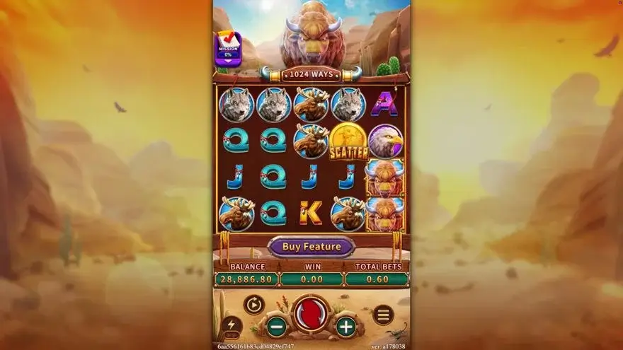Ảnh màn hình gameplay game CRAZY BUFFALO (slot FC) chơi tại LC79