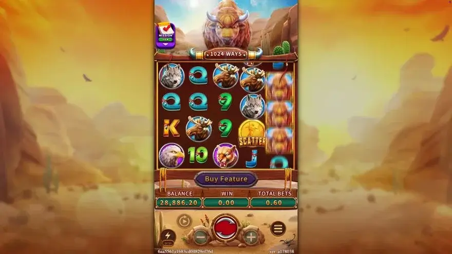 Ảnh bảng biểu tượng & tính năng game CRAZY BUFFALO (slot FC) chơi tại LC79