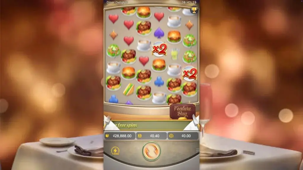 Ảnh giao diện chính game Diner Delights (slot PG) chơi tại LC79