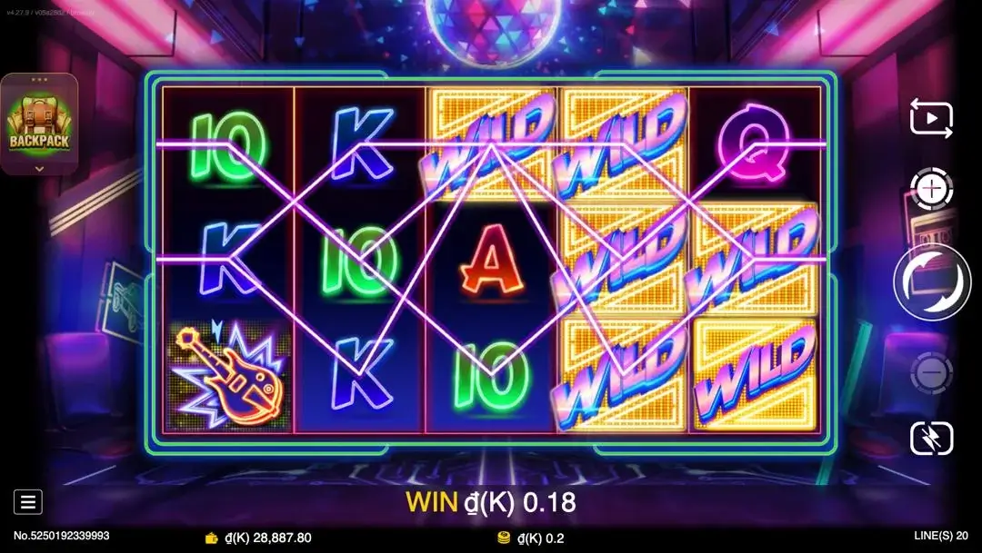 Ảnh giao diện chính game Golden Disco (slot JDB) chơi tại LC79
