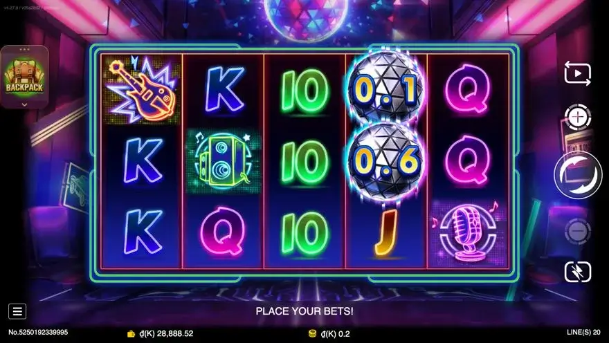 Ảnh màn hình gameplay game Golden Disco (slot JDB) chơi tại LC79
