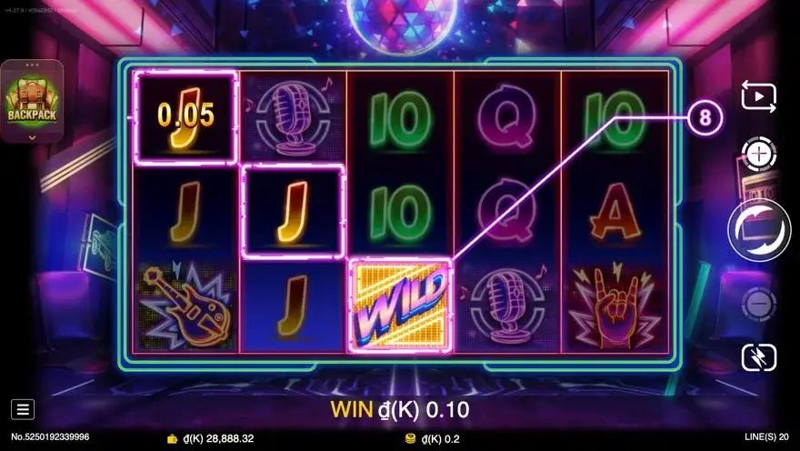 Ảnh bảng biểu tượng & tính năng game Golden Disco (slot JDB) chơi tại LC79
