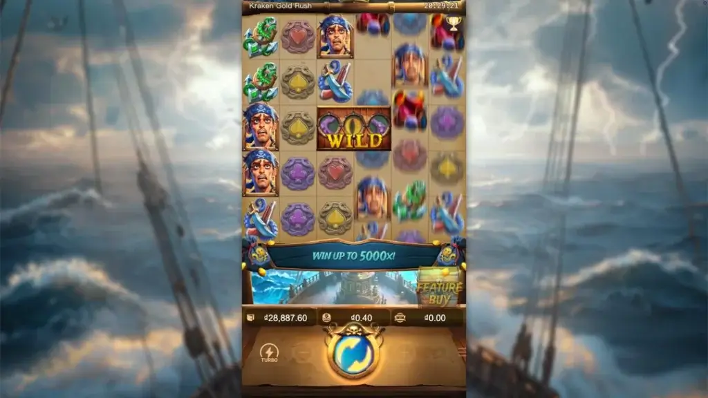Ảnh giao diện chính game Kraken Gold Rush (slot PG) chơi tại LC79