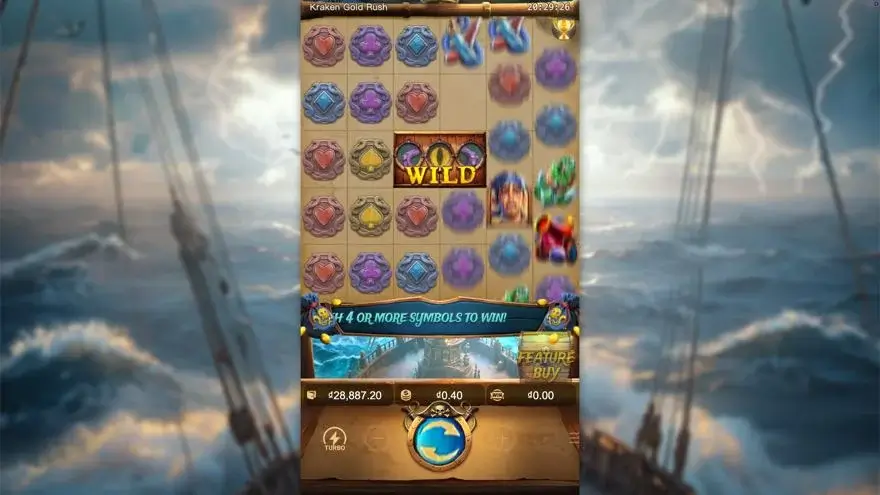 Ảnh màn hình gameplay game Kraken Gold Rush (slot PG) chơi tại LC79