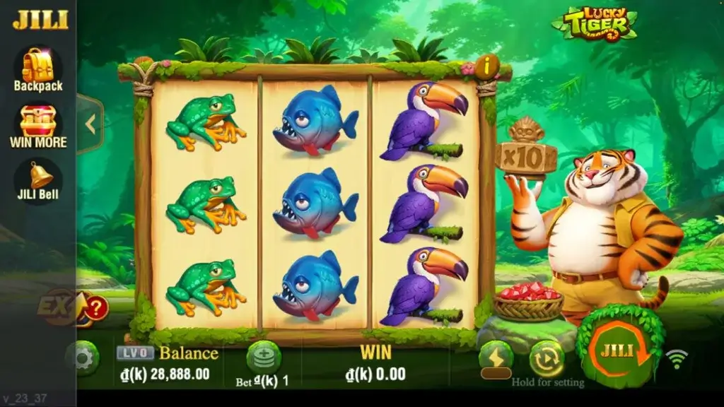 Ảnh giao diện chính game Lucky Tiger (slot PP) chơi tại LC79