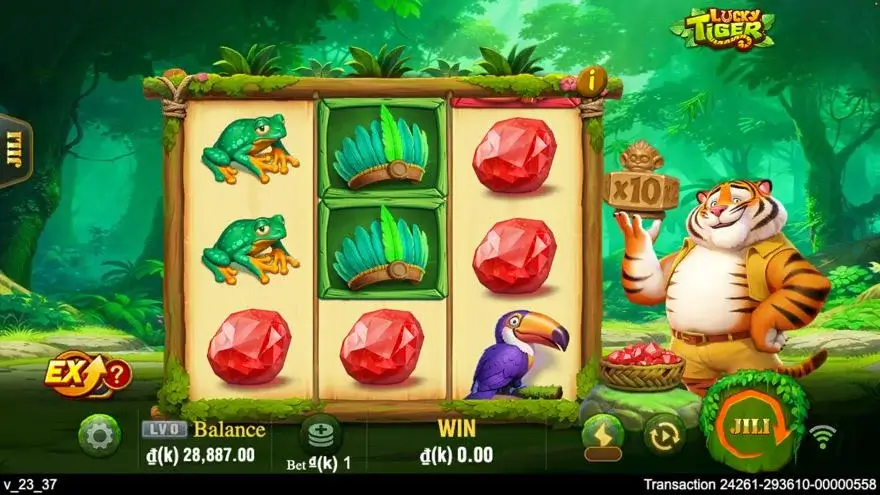 Ảnh màn hình gameplay game Lucky Tiger (slot PP) chơi tại LC79