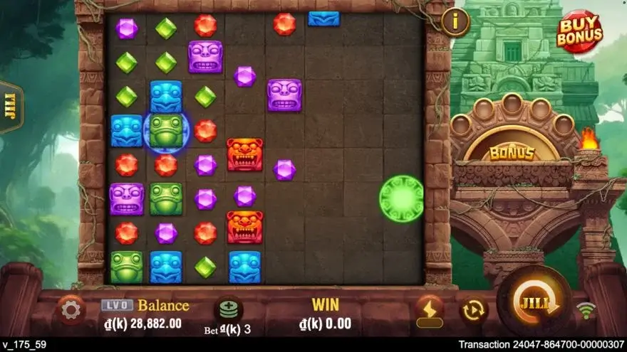 Ảnh màn hình gameplay game Treasure Quest (slot JILI) chơi tại LC79