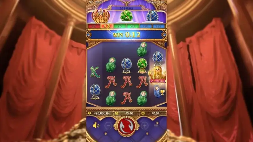 Ảnh bảng biểu tượng & tính năng game Tsar Treasures (slot PG) chơi tại LC79