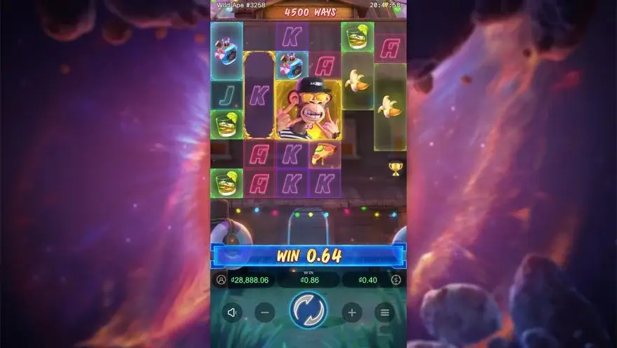 Ảnh màn hình gameplay game Wild Ape #3258 (slot PG) chơi tại LC79